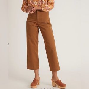 Marine Layer Bridget Slim Wide Leg Crop Pant